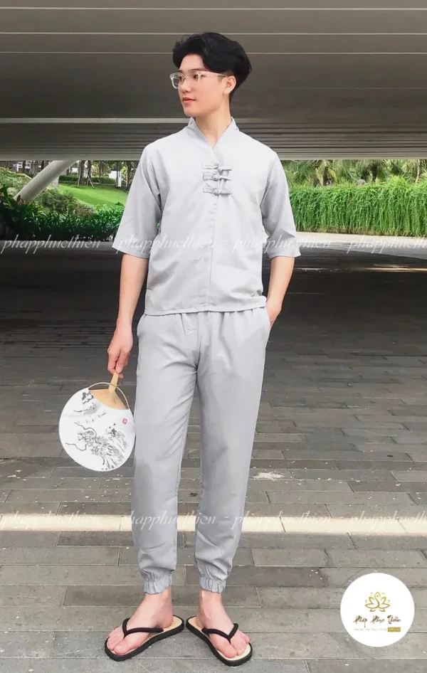 Đồ lam cổ tàu đẹp màu xám khói