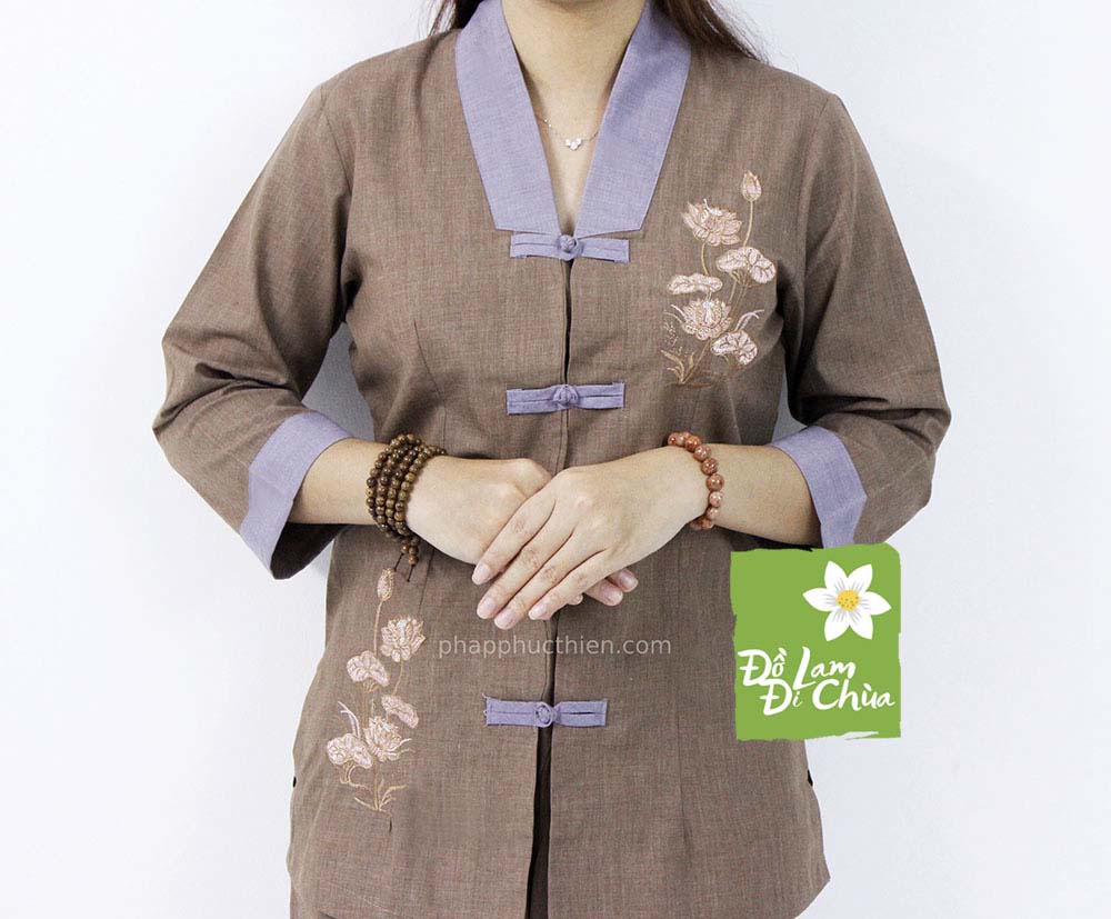 Đồ Lam Đi Chùa La Hán Tici Màu Socola