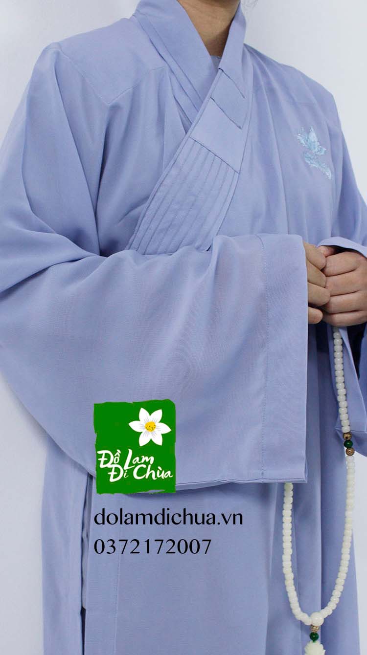 Áo Tràng Phật Tử Đài Loan Cao Cấp Màu Lam