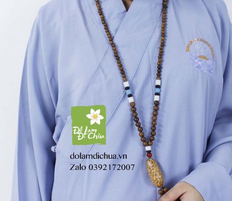 Áo Tràng Phật Tử Silk Màu Lam