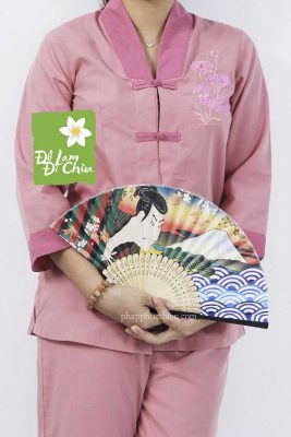 Đồ Lam Đi Chùa La Hán Nữ Kate Màu Hồng Phấn