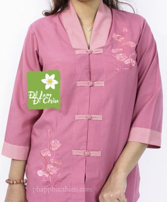 Đồ Lam Đi Chùa La Hán Nữ Kate Màu Hồng Sen