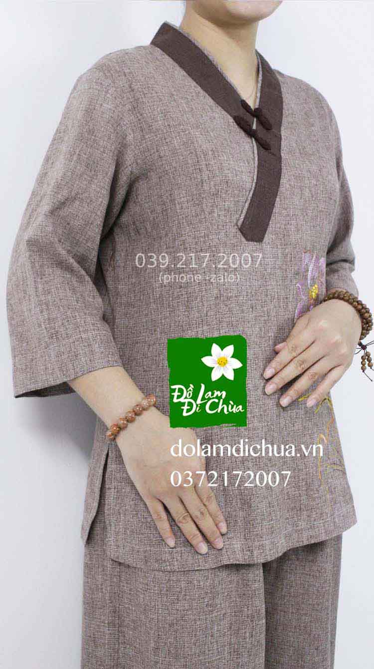do_lam_di_chua_cao_cap_socola_2 Đồ Lam Đi Chùa Linen Ấn Độ Cao Cấp Màu Socola