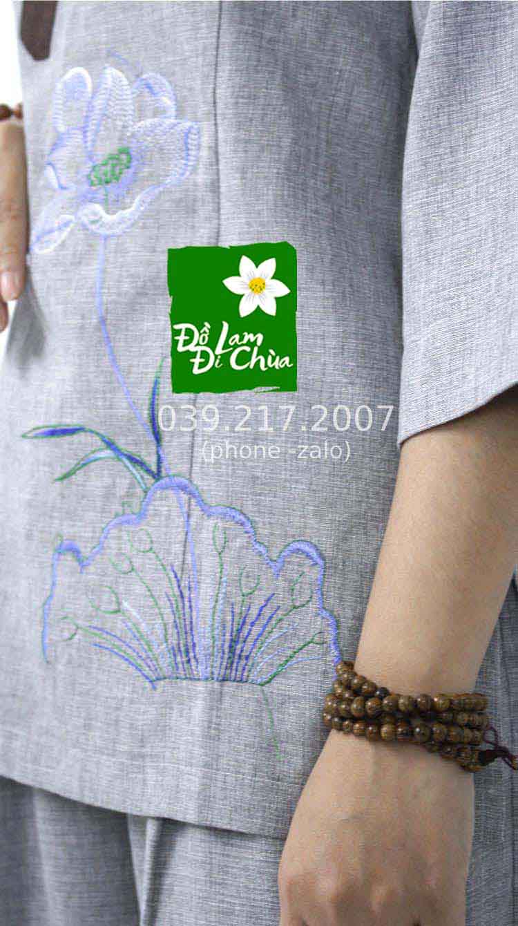 do_lam_di_chua_cao_cap_xam_3 Đồ Lam Đi Chùa Linen Ấn Độ Cao Cấp Màu Xám