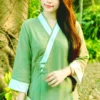 Đồ lam đi chùa nữ màu xanh