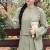 Đồ lam vạt hò màu xanh rêu