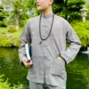 đồ lam đi chùa nam màu xám