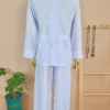 bộ đồ lam đi chùa màu trắng