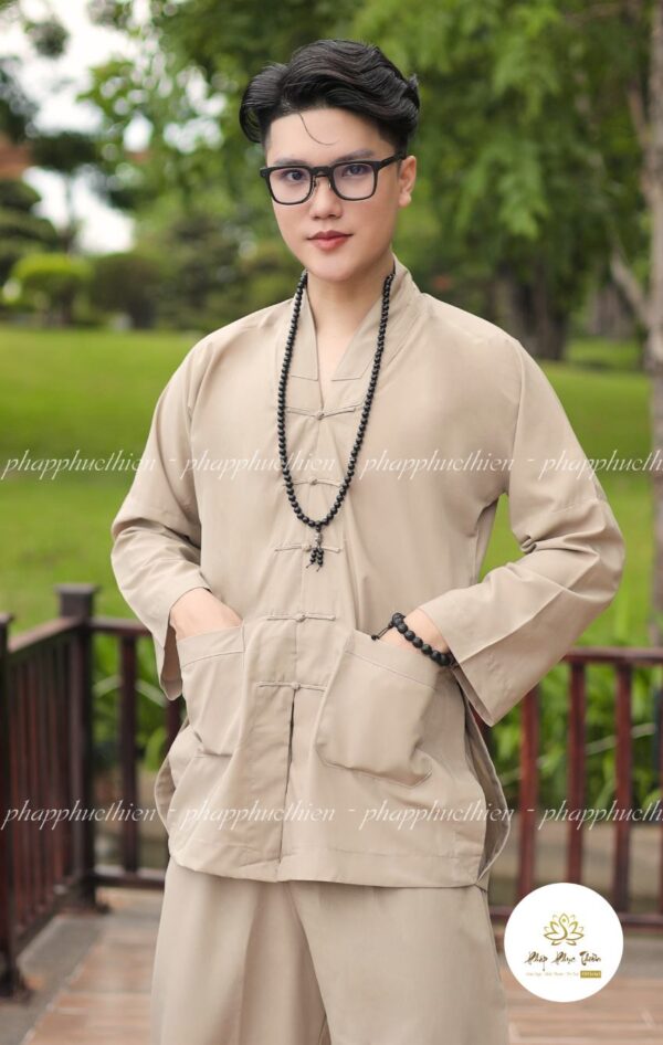 Đồ lam la hán nam màu Kem