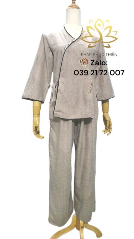 đồ lam linen ấn màu socola