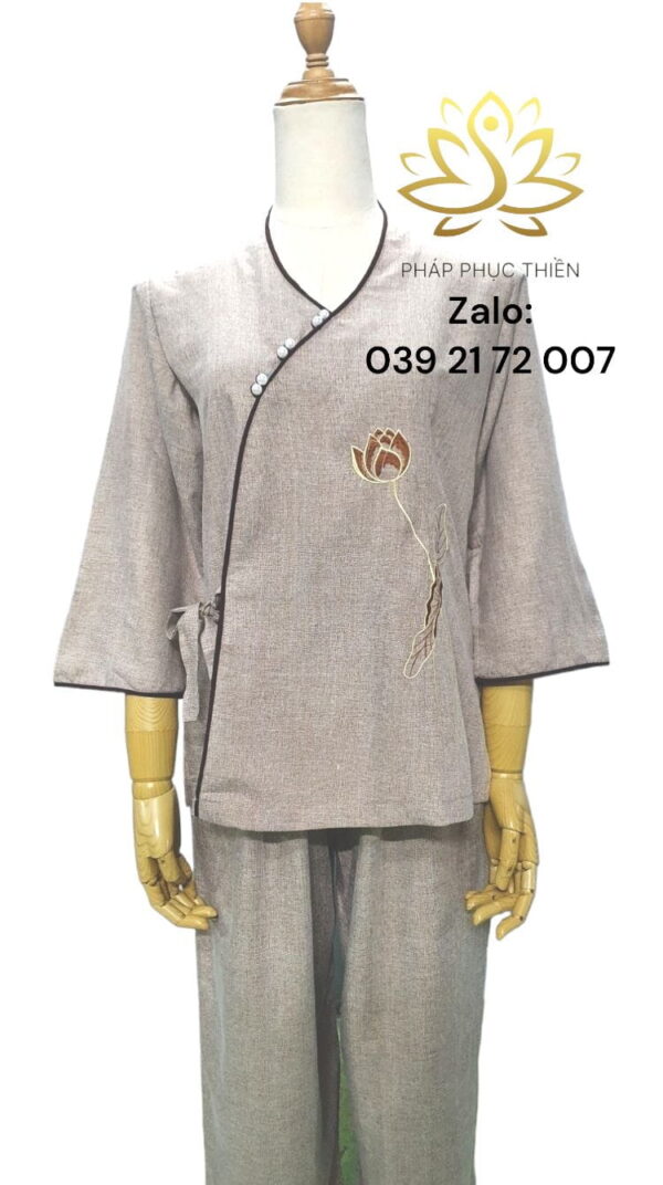 đồ lam linen ấn màu socola