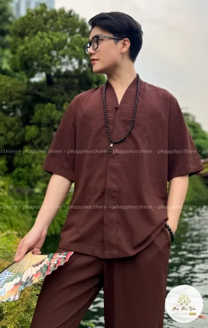 pháp phục nam màu nâu