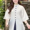 Đồ Lam Áo Dài Cách Tân Nút Xanh Coban