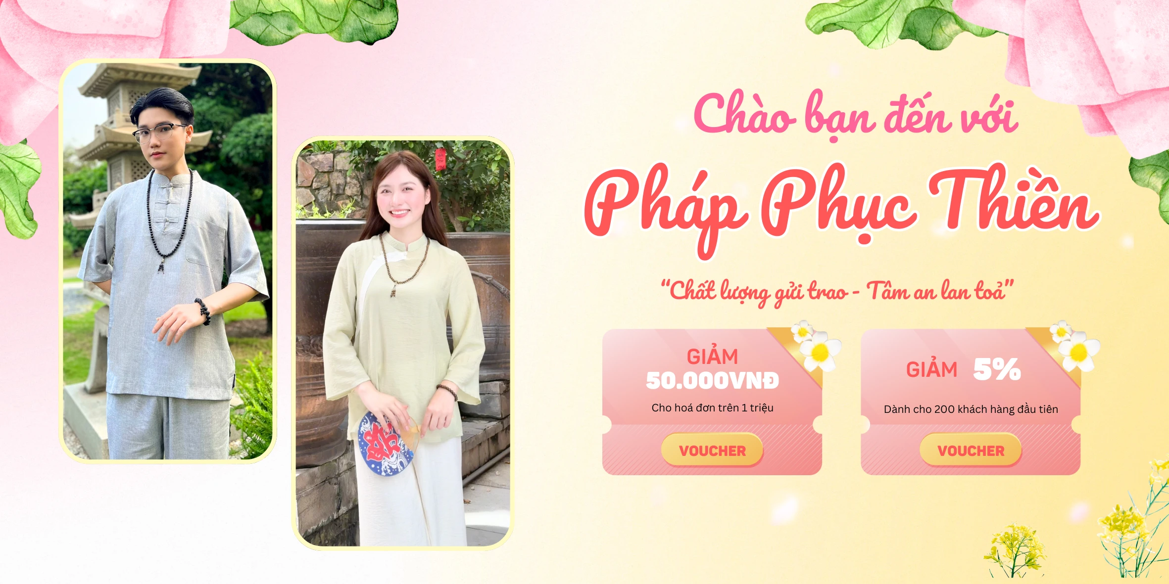 Shop đồ lam đi chùa banner