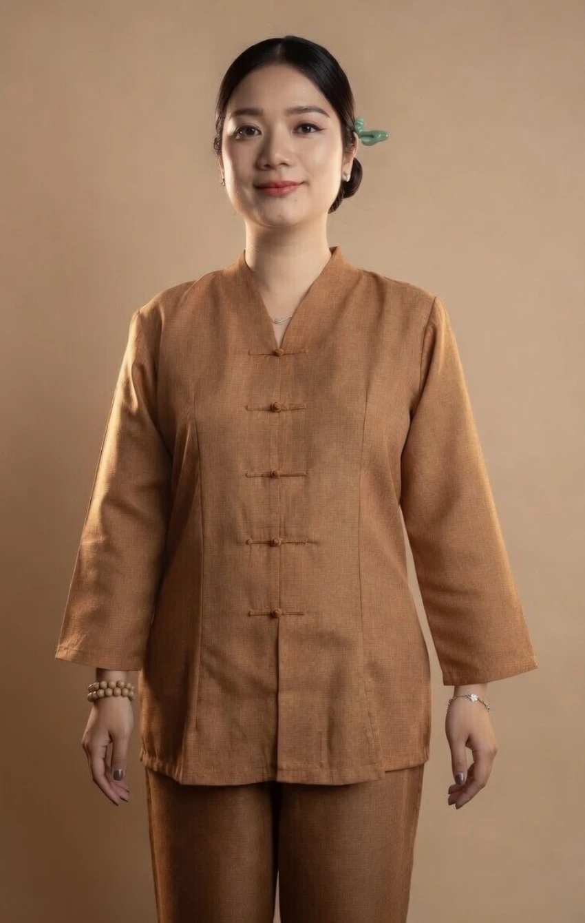 đồ lam bigsize nữ mảu nâu trà