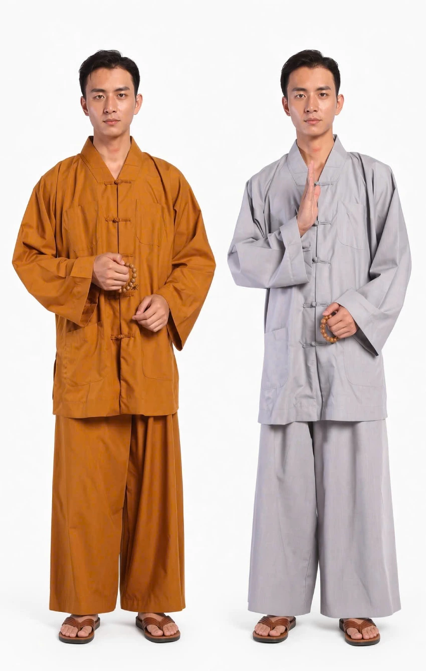 do-lam-la-han-cao-cap-11 - Đồ Lam Đi Chùa Giá Sỉ Đồ Lam La Hán Cotton Lụa Cao Cấp