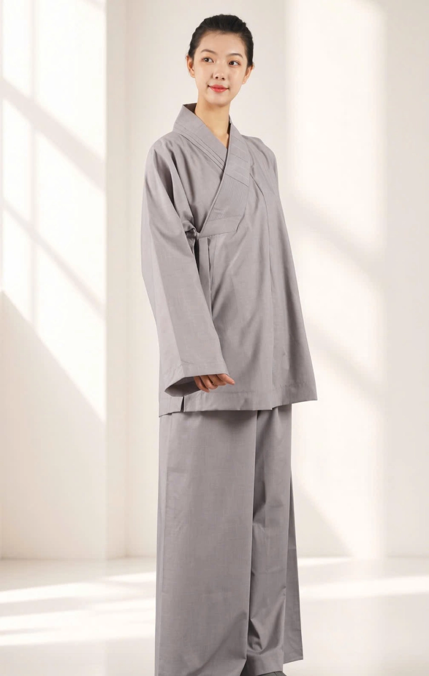 phap-phuc-tang-ni-cao-cap-1 - Đồ Lam Đi Chùa Giá Sỉ Pháp Phục Tăng Ni Cotton Lụa Cao Cấp Màu Lam